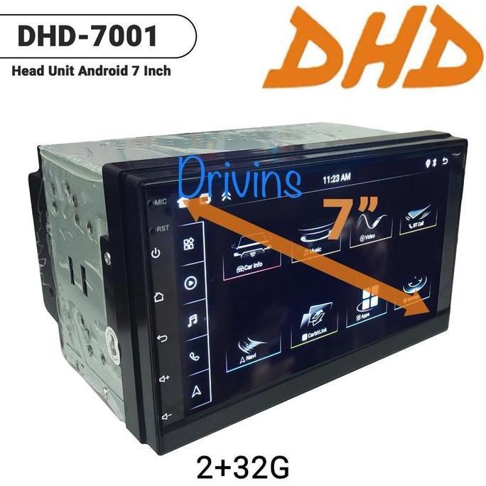 Head Unit Double Din Android Dhd-7001 7 Inch Ram 2+32GB Universal