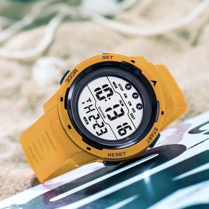 Boshi- Sunlifex Jam Tangan Pria Dital Bercahaya Jam Tangan Cowok
