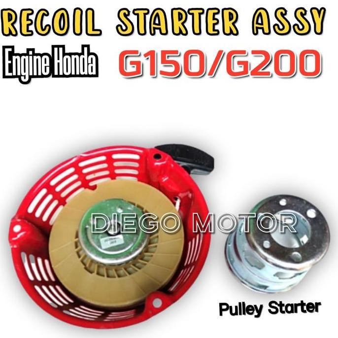 G150 G200 Recoil Starter Tarikan Engkol Mesin Honda Penggerak