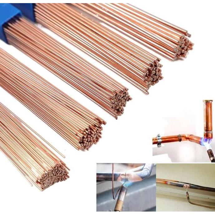 10Pcs Kawat Las Tembaga Low Temperature Welding Rod Elektroda Tembaga Fosfor Kawat Las Kuningan Bata