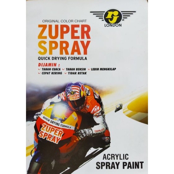 Cat Semprot 300Cc Semua Warna Zuper Spray Pilok Pilox Merah Kuning Hijau Hitam Black Pink Ungu Putih