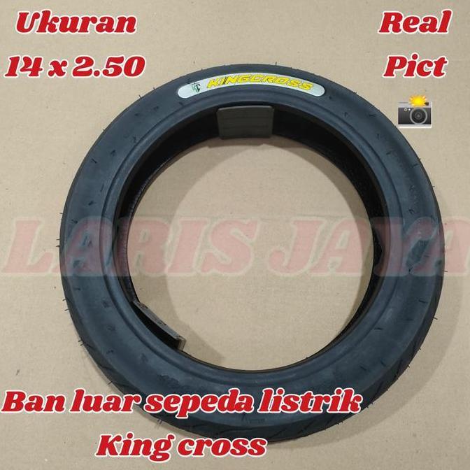 ban luar sepeda listrik ukuran 14 x 2.50 tubeless e-bike exotic pacific u-winfly goda dll universal