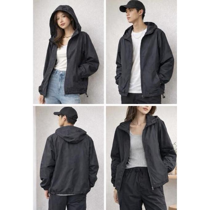TERLARIS - [Minne] STL Ji Won Woven Jacket String Hoodie with Pocket
