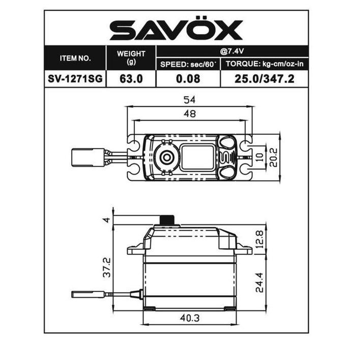 Promo Savox Sv-1271Sg Monster Torque High Voltage Steel Gear Digital Servo Cod