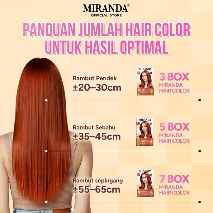 Kurze- Miranda Hair Color Box (Cat Rambut Permanen) Mc1 Natural Black | Mc2 Blue| Mc6 Bleaching | Mc