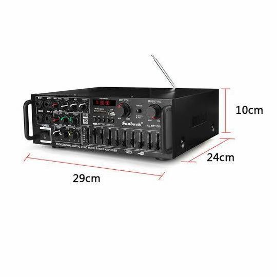 Voce- Amplifier Karaoke Audio Sunbuck Home Eq Usb Bluetooth Audio 2000W