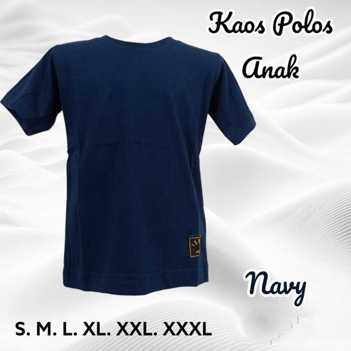 S-XXXL Kaos Polos Couple Keluarga Tunik Muslimah Navy/Seragam Olahraga/Senam/Outbond/Reuni