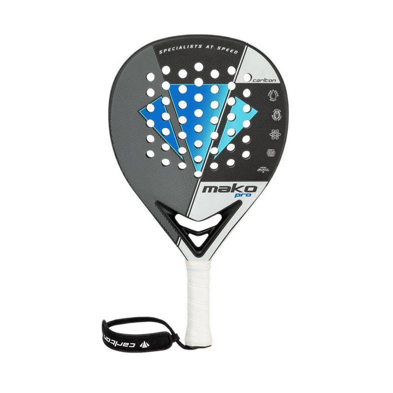 New Deals Carlton Mako Pro Unisex Padel Racket - White/Blue