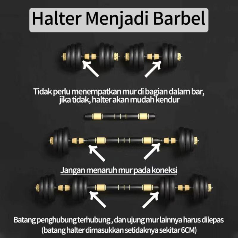 Spot Barang  /Dumbbell Set 20Kg Peralatan Fitness Barbel Set 20 Kg Angkat Besi Dumbbell