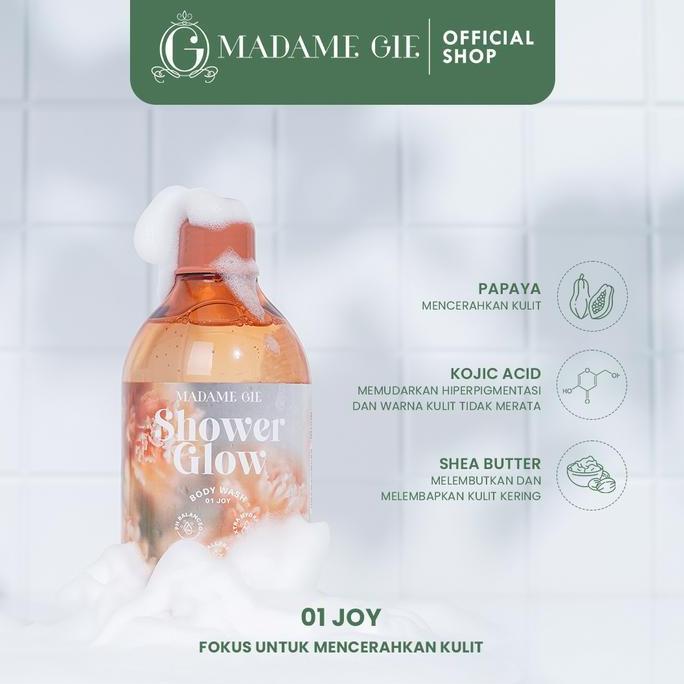Drei- Bundle 3 Pcs Madame Gie Shower Glow - Hypoallergenic Sabun Mandi Soap Cair