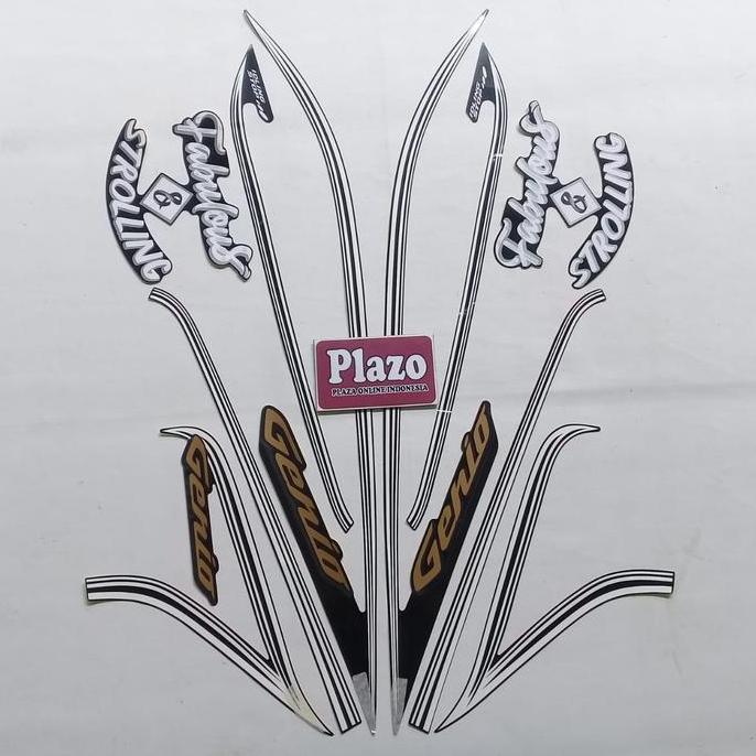 Striping Sticker Lis Body Motor Honda Genio 110 2022 Fabulous Hitam