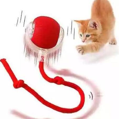 DD - Mainan Kucing Bola LED Bergulir - Bola Mainan Pintar Hewan Peliharaan LED
