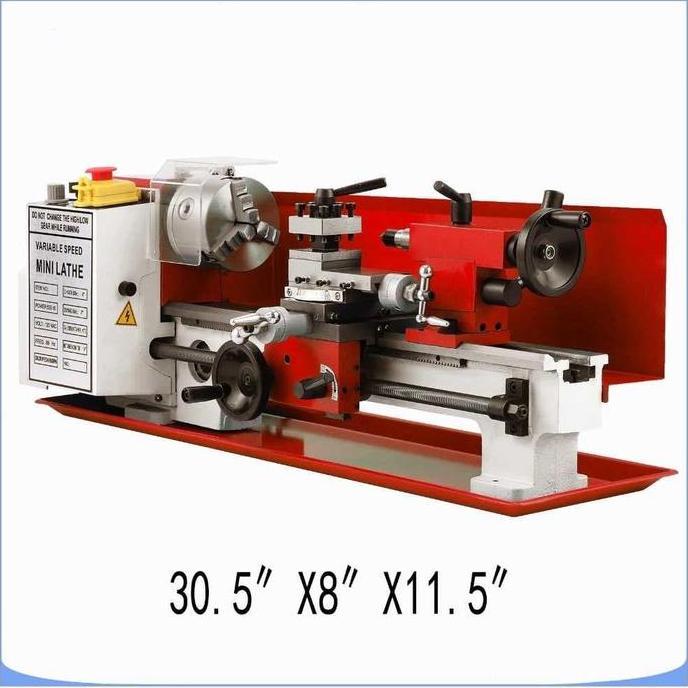 Mesin Bubut Mini Lathe WoodWorking Metal DIY 550W -BG01