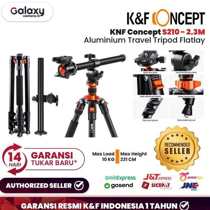 Wetungguljawa - K&F Tripod S210 Aluminium Travel Tripod (K23A7) Resmi