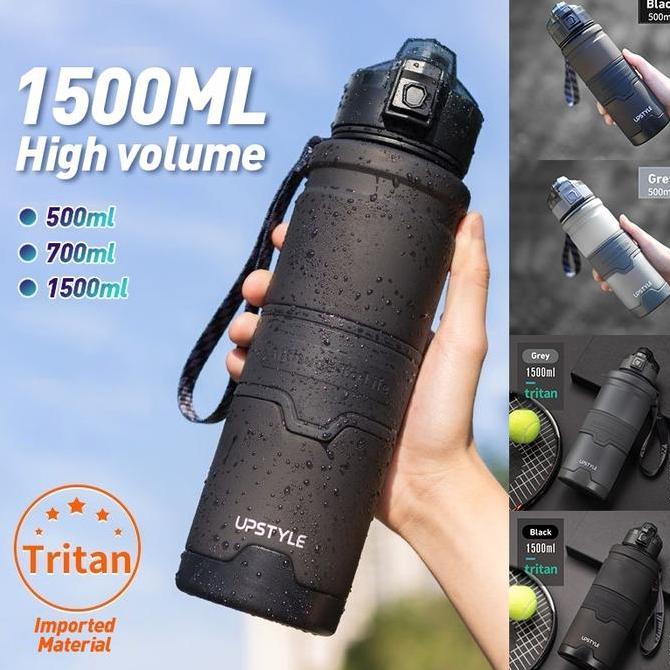 Botol Air Minum 1 Liter Botol Minum Sports Water Bottle Large Capacity Drink Bottle BPA Free HT