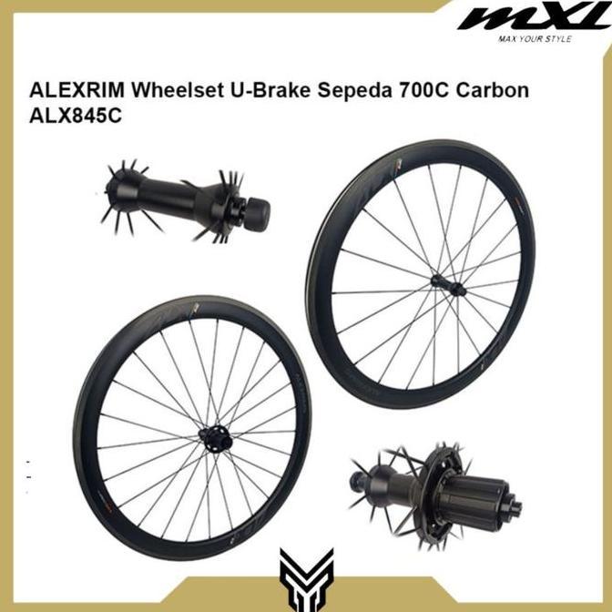Update MXL ALEXRIM Wheelset ALX845C Velg Set Sepeda Road Bike Carbon U-Brake 700c mxlspo90 dijamin