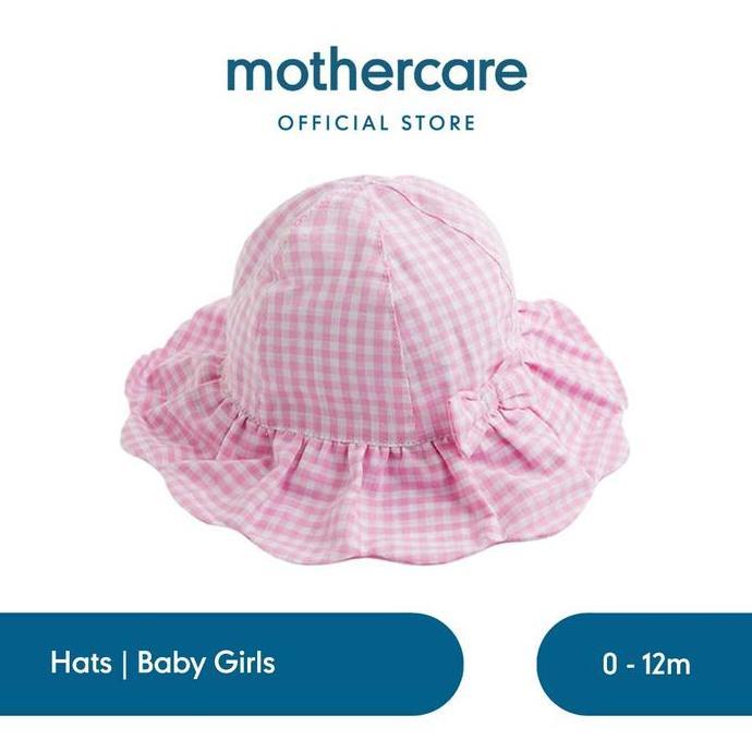 Mothercare Gingham Sunsafe Baby Sun Hat - Topi Bayi Perempuan