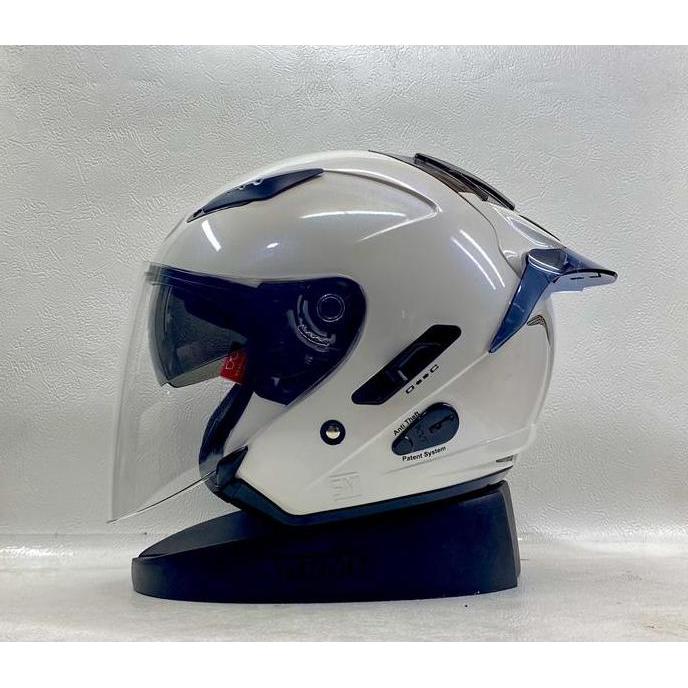 TERLARIS KYT GALAXY FLAT R SOLID ALL WARNA KACA BENING FREE SPOILER 2D & 3D - HELM KYT HALF FACE ORI