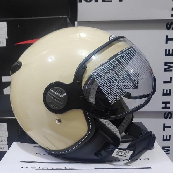 TERLARIS ZEUS ZS210K IVORY - HELM ZEUS ZS 210K ZS 210 ZS210 SOLID COLOR