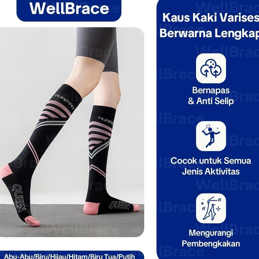 Kaos Kaki Varises Berwarna Compression Socks Untuk Lari Running Stoking Kompresi Untuk Kaki Bengkak