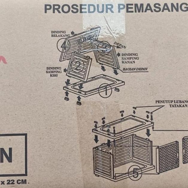 LEMARI PLASTIK 3 SUSUN CONTAINER MINI ARTHA BOX PAKAIAN SERBAGUNA