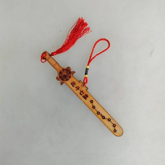 pedang 7 bintang kecil gantungan pedang kayu bei dou qi xing feng shui (TERBAIK) (TERBARU) (TERMURAH