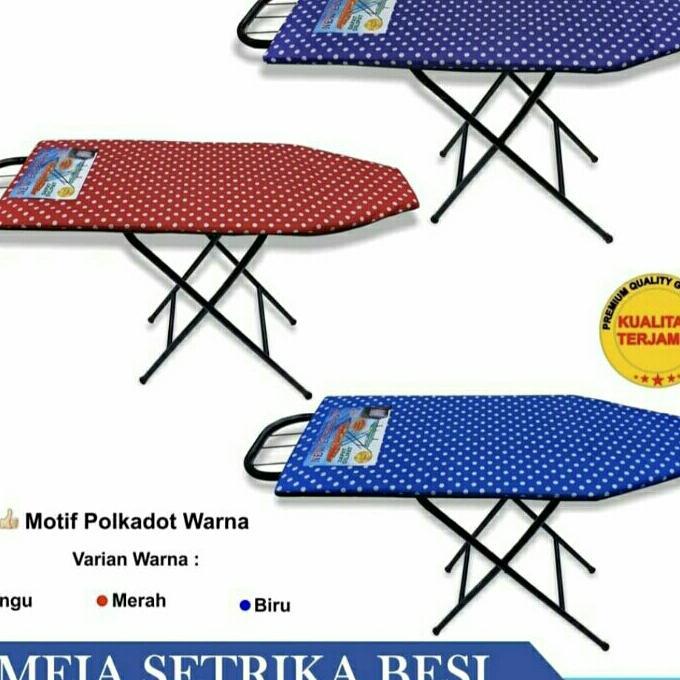 Meja Setrika Lipat Berdiri Dan Duduk Motif Polkadot