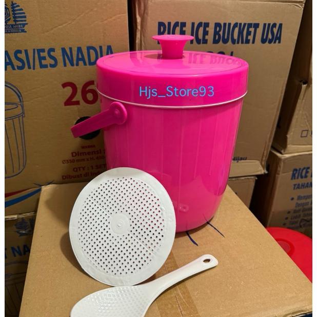 Tempat Nasi Rice Bucket 8,5L Usa / Termos Nasi 8.5 Liter / Tempat Es Batu / Tempat Es Cristal Tahan 