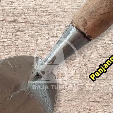 Cetok Semen Baja Tunggal Besar Panjang / Sendok Semen Baja Asli