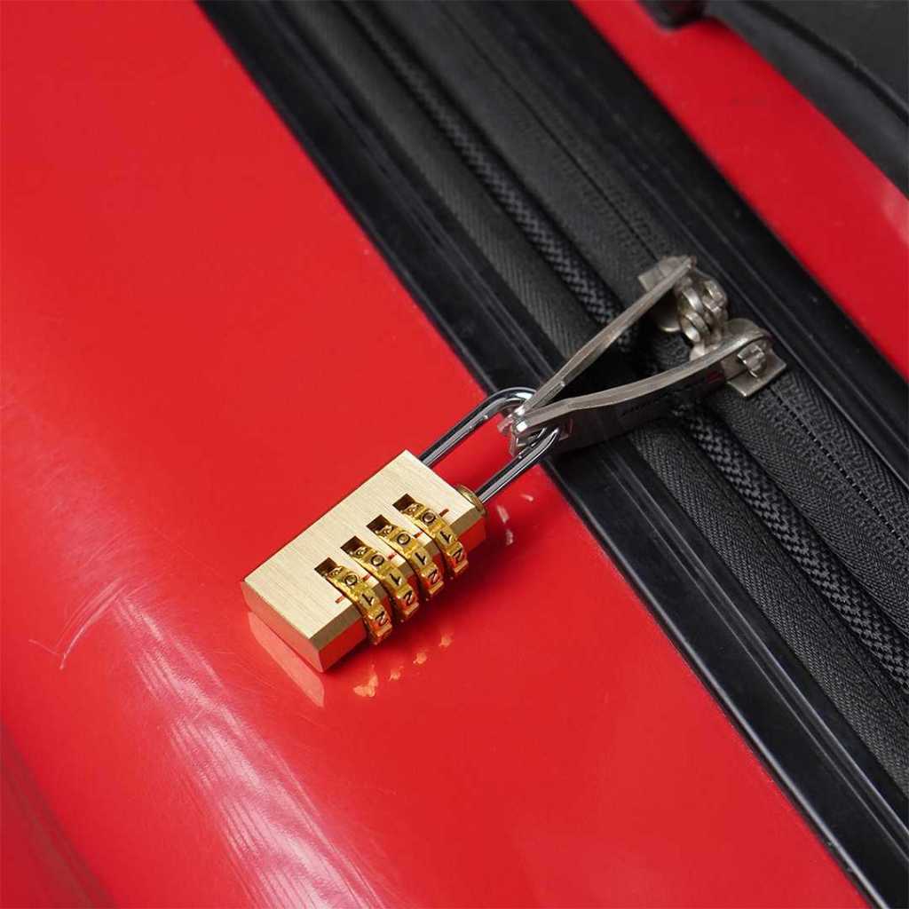 Gembok Koper Anti Maling Gembok Tas Ransel Kecil Padlock Kombinasi 4 Digit Angka Solid Brass