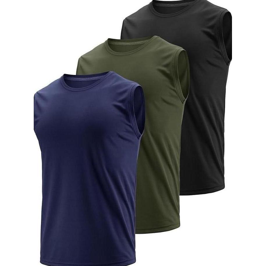 Super Hemat  Paket 6 Pcs Kaos Singlet Yukensi Pria Dewasa Model Slimvit Oblong Cowok Katun Hitam San