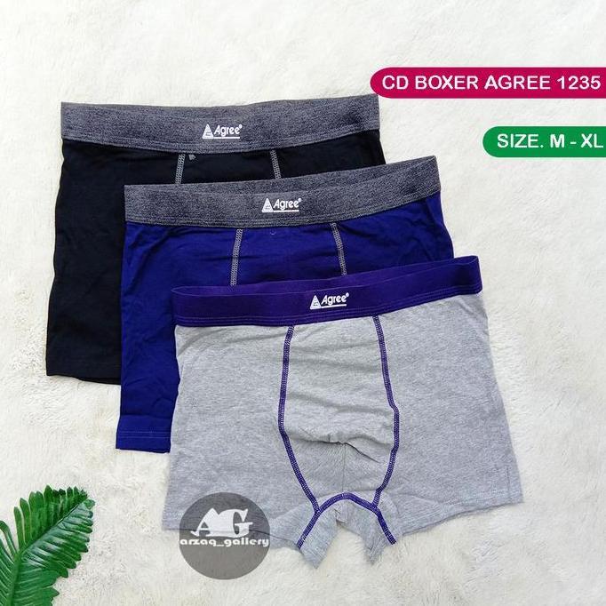 Ready Stock Cd Pria Boxer Agree Dd1235 / Boxer Pria Dewasa Agree / Impor