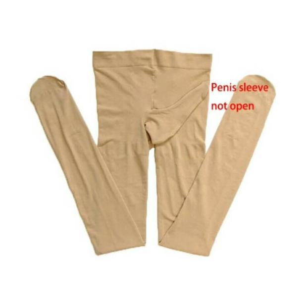 Pantyhose Pria Tebal 120D Dengan Sarung Kemaluan