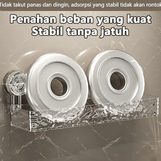 Rak Kamar Mandi Model Gletser / Rak Tempat Sabun Shampoo Multifungsi - Hera-Hanger Tanpa Perlu Bor