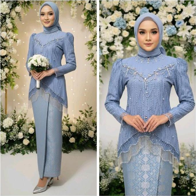 FREE HIJAB - Kebaya Azura -Kebaya Free Hijab - Kebaya Rumbai Modern - Kebaya  Wisuda Rumbai - Kebaya