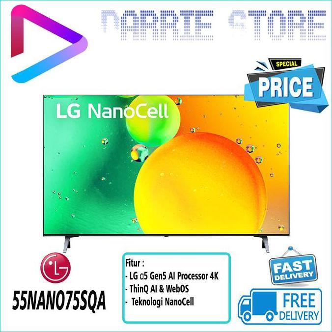 LG LED 55 INCH NANO CELL SMART TV 4K 55NANO75SQA 55NANO75 55NANO CELL