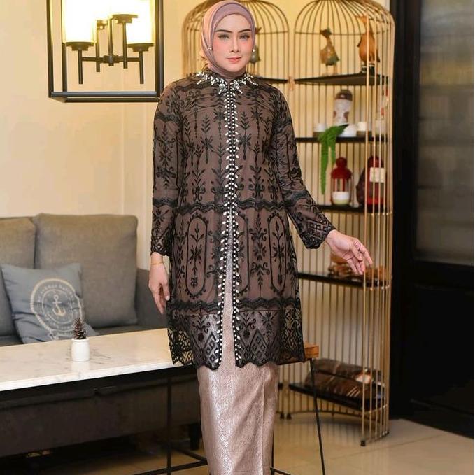 Setelan Kebaya Tile Mutiara Busui / Kebaya Busui Terbaru / Kebaya Tile Mutiara Busui Payet / Kebaya 