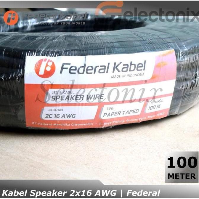 Baru Kabel Speaker 2 x 14 AWG | Federal [100m] selectr06 Ayo Beli