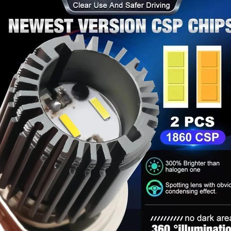 Tahan Lama  Original Lampu Led H4 Hyper 2 Warna Led Laser H4 Laser Utama Motor Mobil Universal