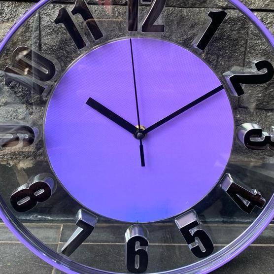 Jam Dinding Warna-Warni 9028/Jam Dinding Transparan Elegan/Jam Dinding Unik