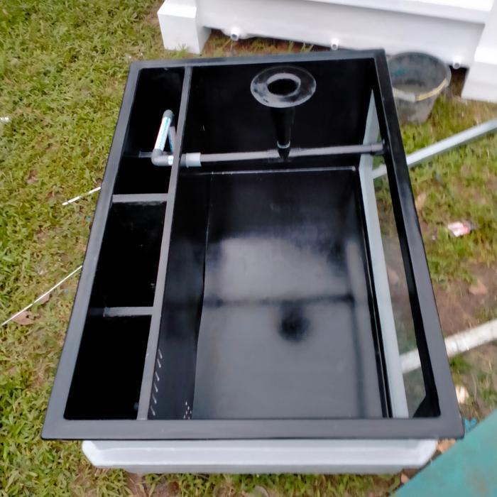 fibek kolam ikn combinasi kaca dn filter