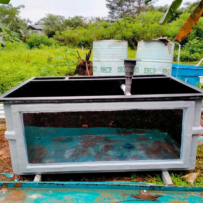kolam fiber aquarium combinasi kaca