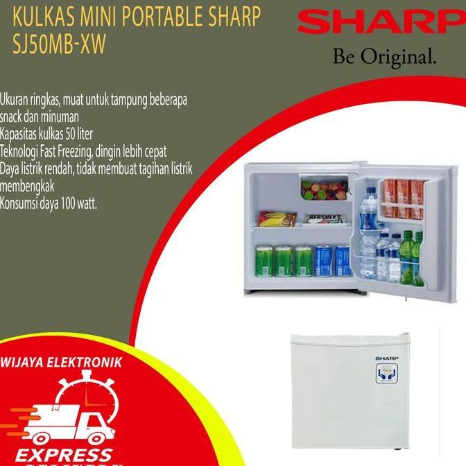 KULKAS MINI PORTABLE SHARP SJ50MB-XW