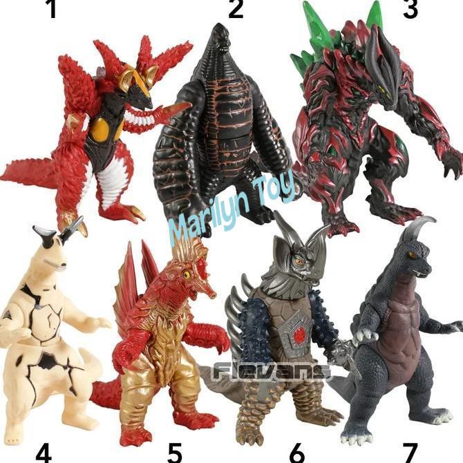 Mainan Monster Kaiju Ultraman Action Figure Red King Eleking Zeppandon