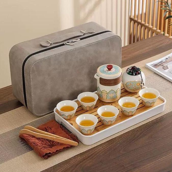 QROPSNO Keramik Teaset Jepang Cina / Set Teko Cangkir Keramik Hias Rumah Hadiah