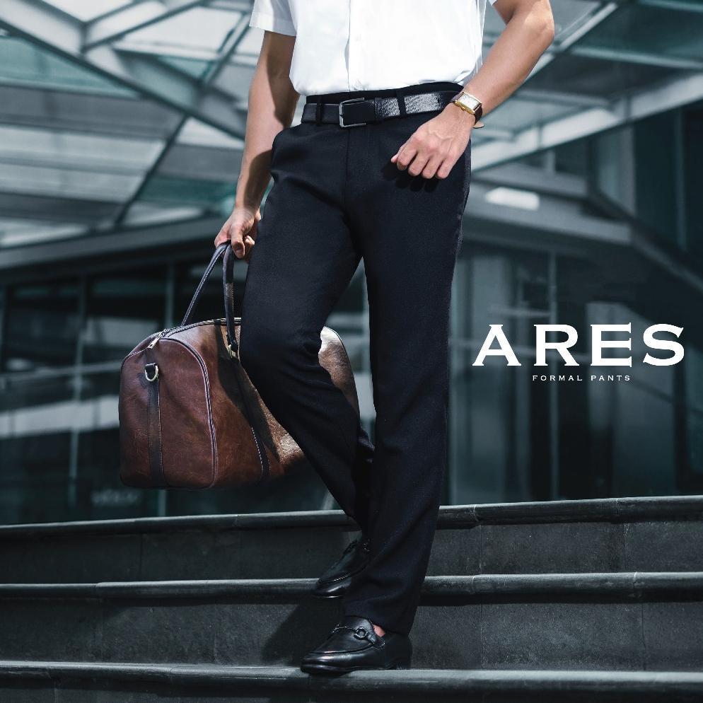 CUCI GUDANG CUTOFF Ares Formal Pants Celana Bahan Kain Basic Pria Panjang Slim Fit