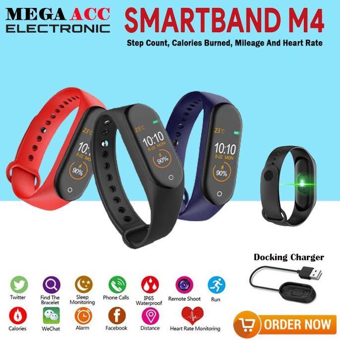 QROPSNO SMARTWATCH M4 - Smartband M4 OLED Anti Air - M4 Smart Sports Bracelet
