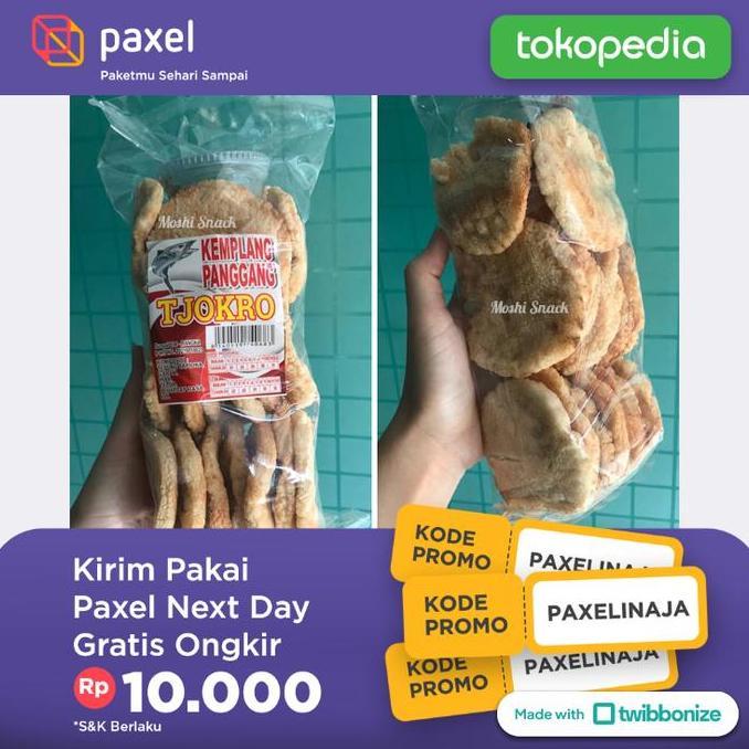 original kerupuk kemplang panggang tjokro asli bangka / krupuk kemplang bakar / kemplang tunu sambal