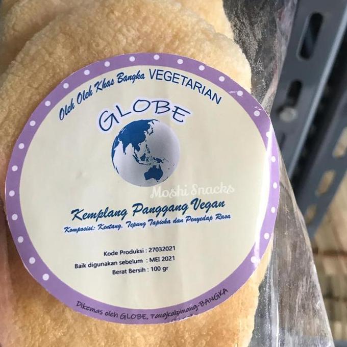 hemat kerupuk / kemplang panggang kentang vegan globe asli bangka vegetarian