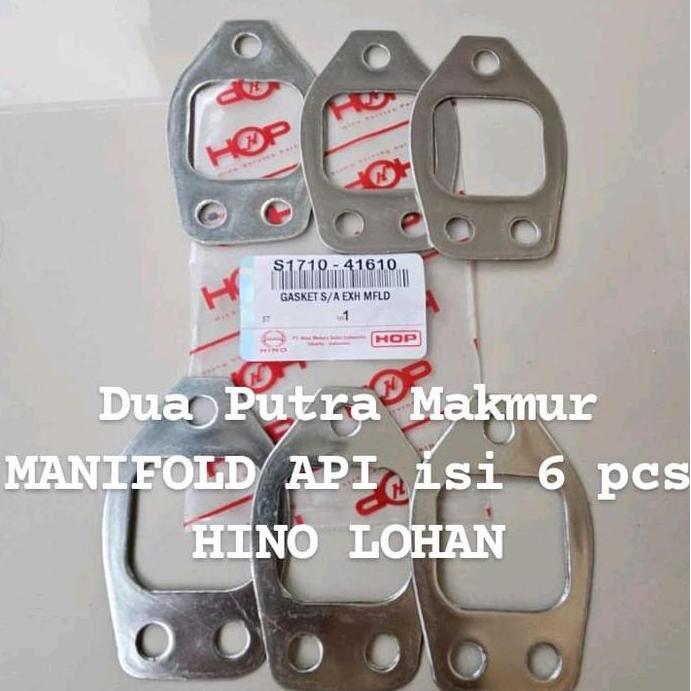 PACKING EXHAUST ISI 6 PACKING MANIFOLD API HINO LOHAN JO8E FM260TI GASKET API ISI 6PC HEMAT